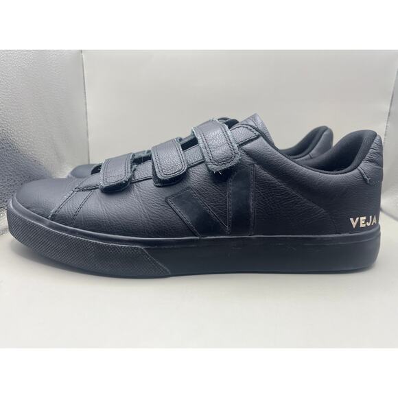 Veja Recife Chromefree Suede Triple Strap Fasten Sneaker Black Men’s Size 11 - Picture 1 of 8